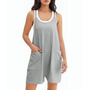 Casual Sleeveless Shorts Romper With Adjustable Straps NEW